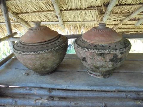 Ancient statues in temples Stock Photos