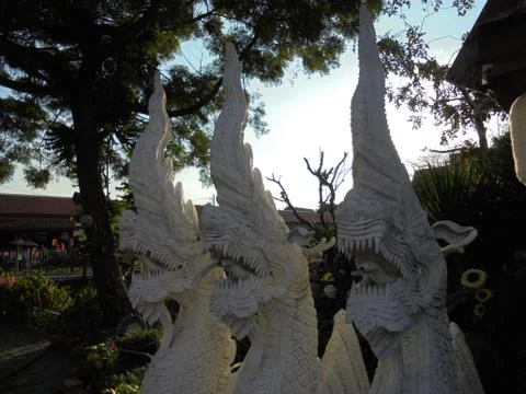 Ancient statues in temples Stock Photos