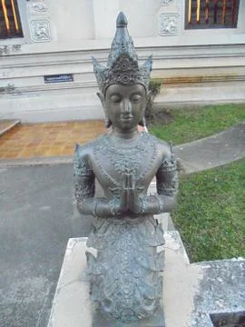 Ancient statues in temples Stock Photos