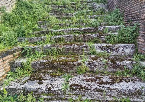 Ancient steps. Stock Photos