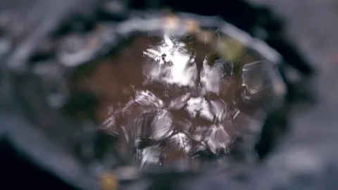 In the ancient stone of Angkor Wat raindrops fall into the cavity  Stock Footage 305672973
