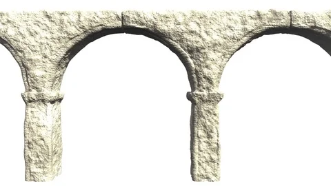 Ancient stone arc loop Stock Footage 83329407