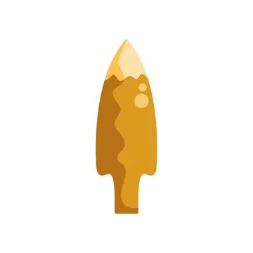 Ancient stone arrowhead or spearhead primitive tool Stock Illustration