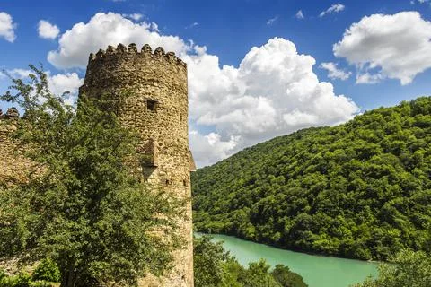 Ancient stone buildings Stock Photos