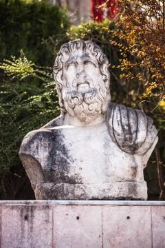 Ancient Stone bust Stock Photos