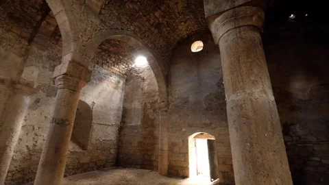 Ancient stone church Stock Footage 294003391