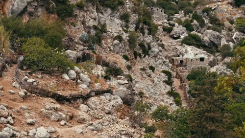Ancient Stone Erosion On The Mountain In Morocco Stock Footage 314857663
