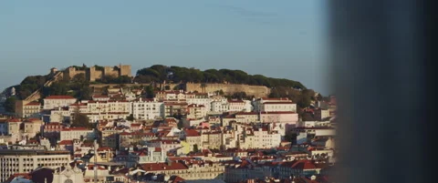 Ancient stone fortress on the hill Stock Footage 151354595