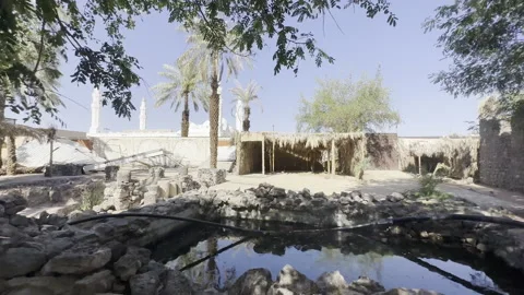 Ancient Stone Interior and Rustic Ceiling Stock Footage 329224154