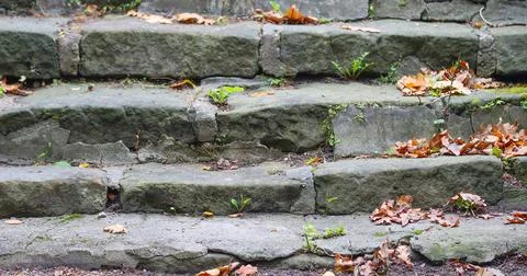 Ancient stone loki stacked in steps. Stock Photos