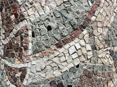 Ancient Stone Mosaic Tile Texture Background Stock Photos