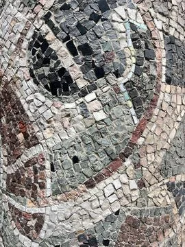 Ancient Stone Mosaic Tile Texture Background Stock Photos