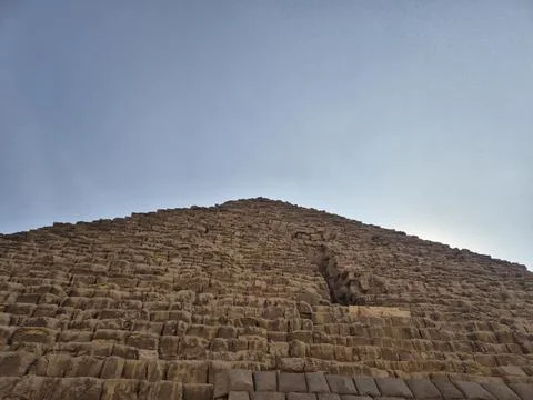 Ancient Stone Pyramid Under Clear Blue Sky 写真素材