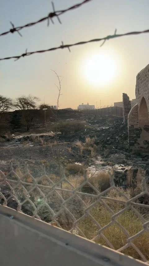 Ancient Stone Ruins at Sunset Heritage Site Stock Footage 340420384