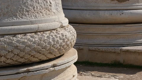 Ancient stone  situated in Sardis Ancient City  At Manisa Turkey Stock Footage 323000498