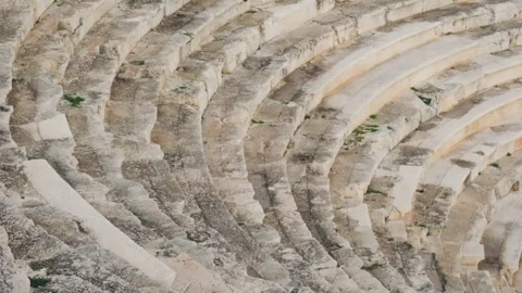 Ancient stone steps of Amphitheater Antiphellos, cultural heritage in Turkey Video stock 271320579