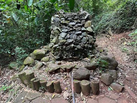 Ancient Stone Structure in the Forest Stock Photos