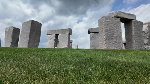 Ancient Stone Structure Under Cloudy Sky Stock Footage 313834962