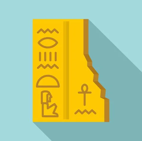 Ancient stone table icon, flat style Stock Illustration