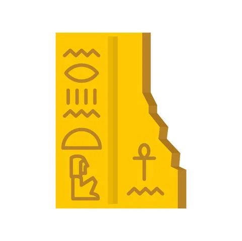 Ancient stone table icon flat isolated vector Stock Illustration