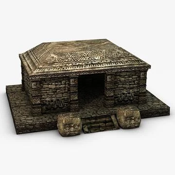 Ancient stone temple 3D Model