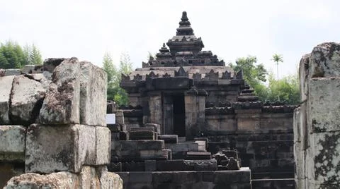 Ancient Stone Temple with Pyramid Structure Stock Photos