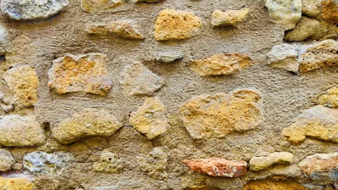 Ancient Stone Wall Basilica Background Texture Stock Footage 322700569