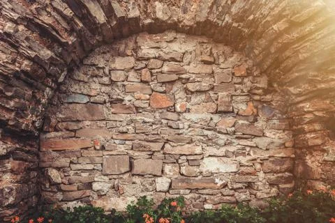 Ancient stone wall Fotos Stock