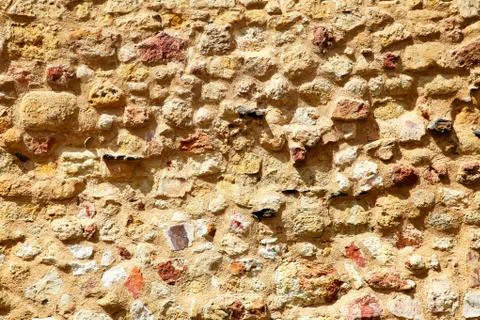 Ancient stone wall Stock Photos