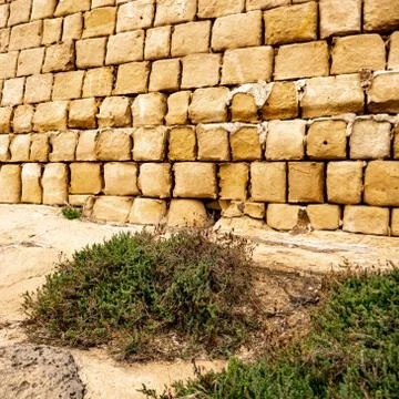 Ancient stone wall Stock Photos