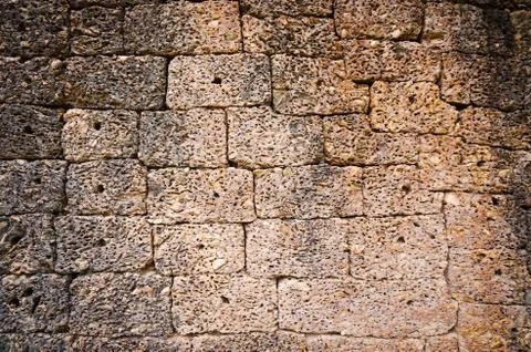 Ancient stone wall surface Stock Photos