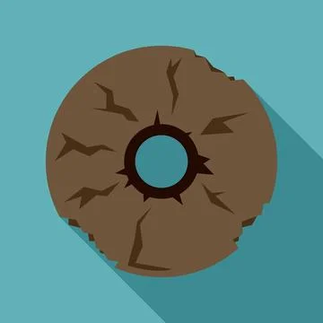 Ancient stone wheel representing primitive invention and progress Stock Illustration