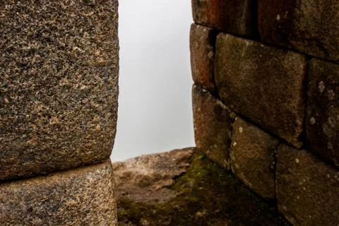 Ancient stone window. Stock Photos