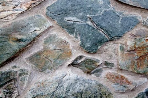 Ancient stones surface - wall background detail 스톡 사진