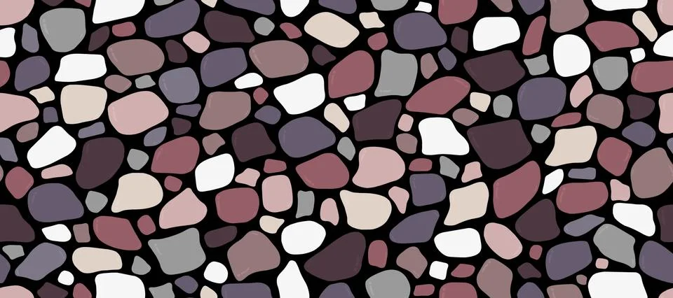 Ancient style stone seamless texture. Tile pavement pattern. Rocky floor Иллюстрация