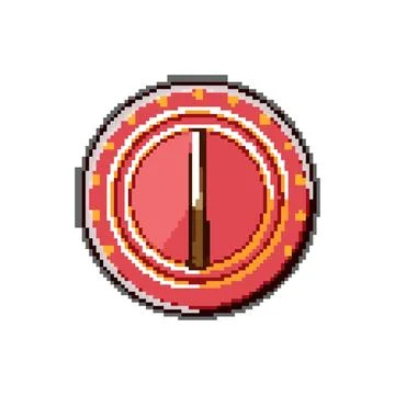 Ancient sundial pixel art vector illustration 스톡 일러스트