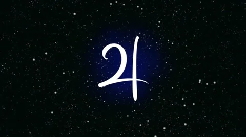 Ancient symbol for planet jupiter on animated space background Stock Footage 40448660