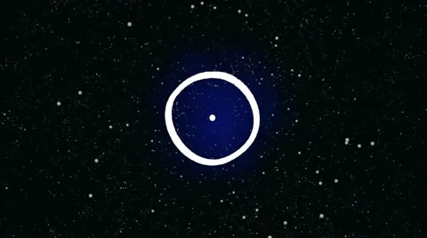Ancient symbol for planet sun on animated space background Video stock 40448873