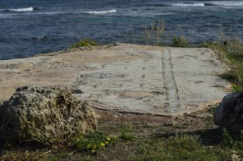 The ancient synagogue caesarea Stock Photos