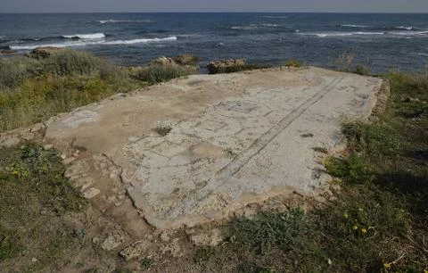 The ancient synagogue caesarea Stock Photos