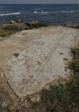 The ancient synagogue caesarea Stock Photos