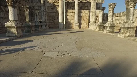 Ancient Synagogue Walk through 2 Stock Footage 78656344