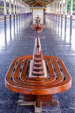 Ancient teak chairs Stock Photos