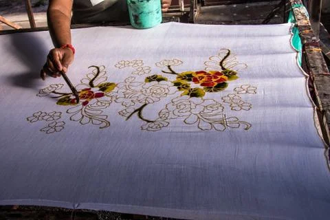 The ancient technique of Malay batik art Foto stock