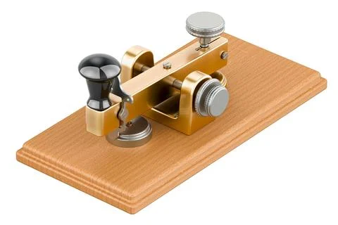 Ancient telegraph, 3D rendering Stock Illustration