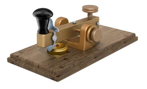 Ancient telegraph device, 3D rendering Stock Illustration