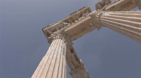 Ancient Temple of Apollo in Side 2 Stock Footage 4792458