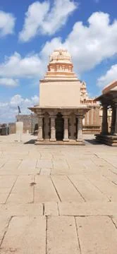 Ancient temple architecture work location Karnataka India Stock Photos