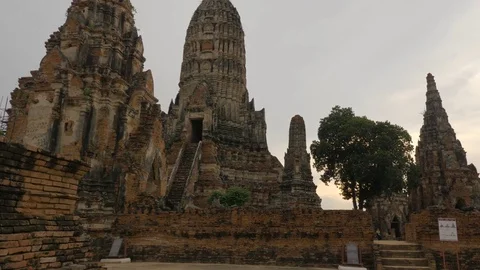 Ancient temple - Ayutthaya Stock Footage 81180245