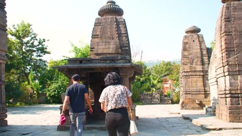 Ancient Temple Baijnath Group of Temples at Bageshwar Uttarakhand 4K B-Roll Stock-Footage 291047567